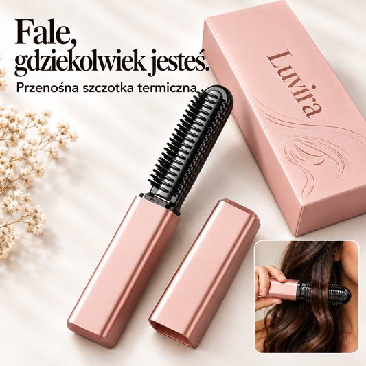 Przenośna mini szczotka prostująca- Luvira