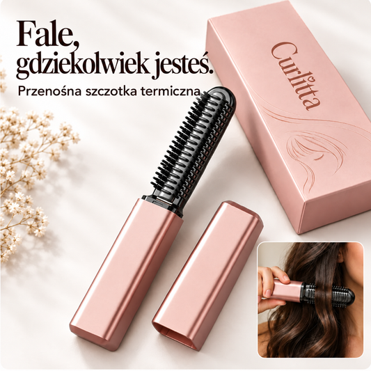 Przenośna mini szczotka prostująca- Luvira